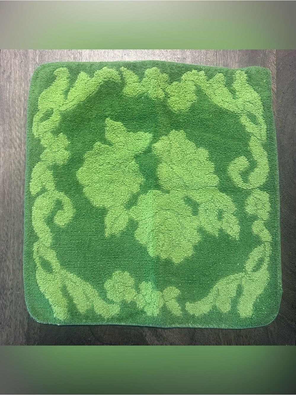 Vintage Avocado Green Cannon Monticello Washcloth 70’s MCM Retro